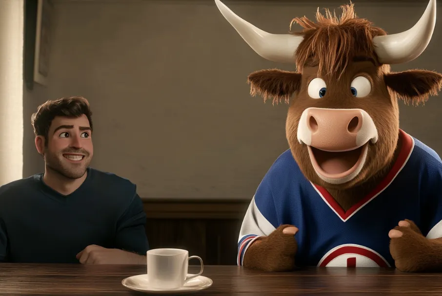 First TV commercial with NHL player & AI cow — Black Box Productions