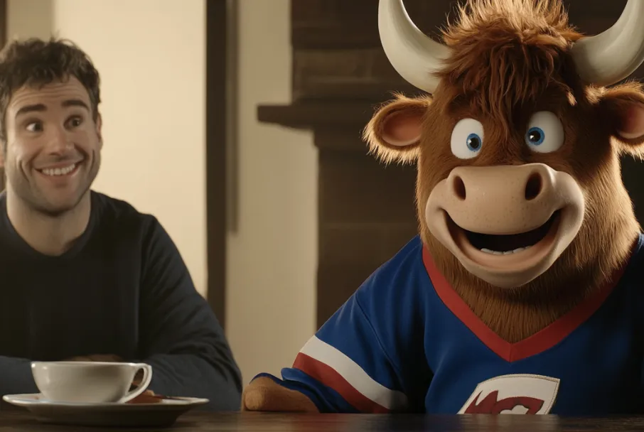 First TV commercial with NHL player & AI cow — Black Box Productions